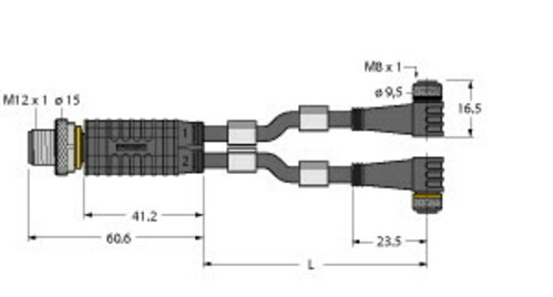 Turck Zweifachverteiler VBRS4.4-2 #6630410