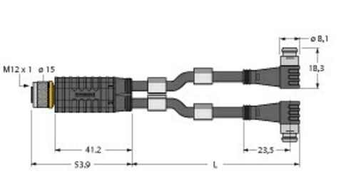 Turck Zweifachverteiler VBRK4.4-2 #6630425