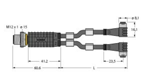 Turck Zweifachverteiler VBRS4.4-2 #6630431