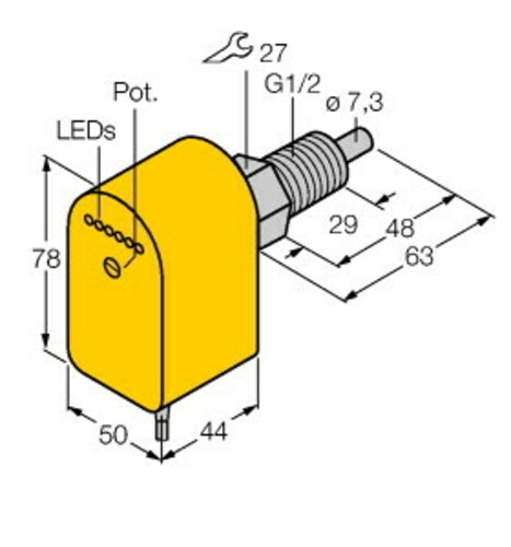 Turck Eintauchsensor FCSGL1/2A4PVRX/24VDC