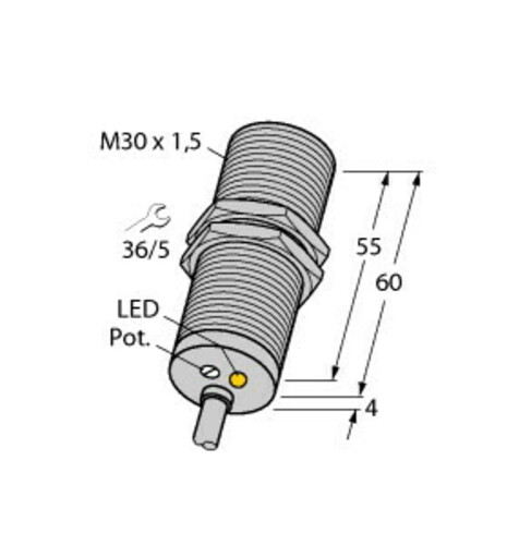 Turck Sensor induktiv BI15-M30-LUAP6X