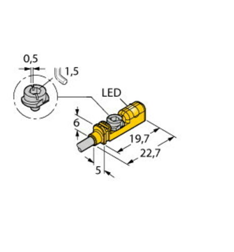 Turck Magnetfeldsensor f. Kurzhubzyslinder BIM-UNTK-AN7X