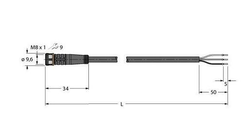 Turck Aktuator- u. Sensorleitung PUR PKG4M-30/TXL