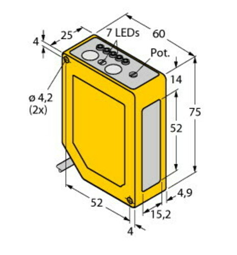 Turck Opto-Sensor Lichttaster Q60BB6LAF1400