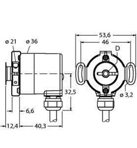 Turck Absoluter Drehgeber Singleturn RS-07H6E-7A12B-C 1M