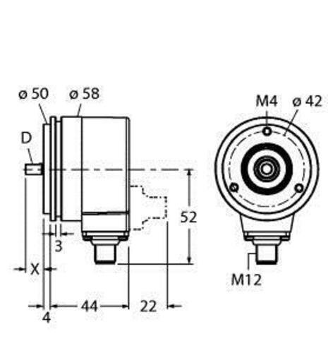 Turck Absoluter Drehgeber Singleturn RS-24S6S-3C13B-H1481