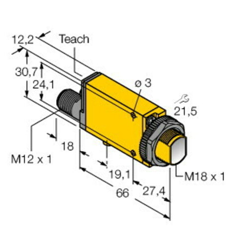 Turck Lichtleiter-Sensor für Glaslichtleiter SME312FQD