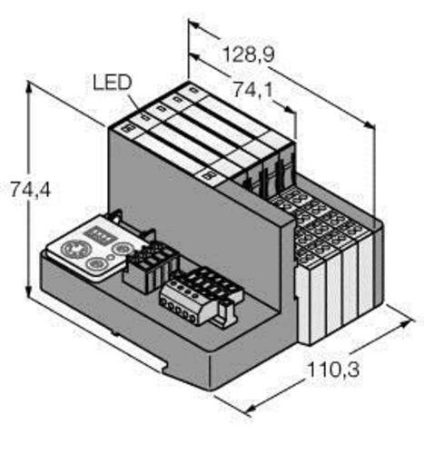 Turck Set f. einf. I/O-Kommunik. DeviceNet TI-BL20-DN-S-8