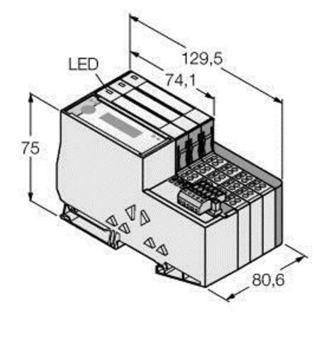 Turck Economy-Set f. I/O-Kommunikation TI-BL20-E-DN-S-6