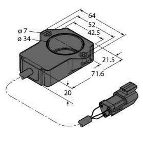 Turck Miniatur Drehgeber mit Analogausgang RI40P1-QR #100000180