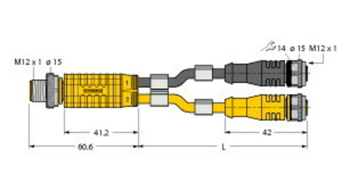 Turck Zweifachverteiler VBRS4.4-2 #6631286