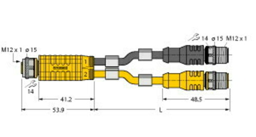 Turck Zweifachverteiler VBRK8-2RS #6631295