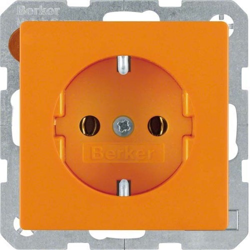 Berker SCHUKO-Steckdose orange, samt 47436014