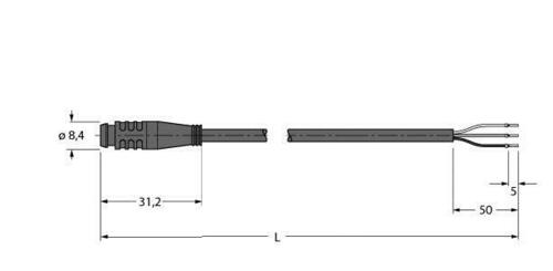 Turck Aktuator- u. Sensorleitung PVC PSG3S-2/TEL