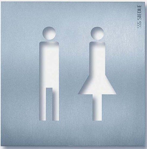 Siedle&Söhne Orientierungsschild 154x154mm Toilette OSP 0012