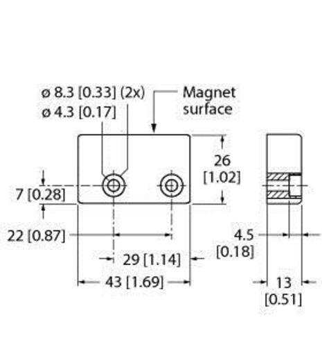 Turck Codierter Magnet f. magnet. Schalter SI-MAG2MM