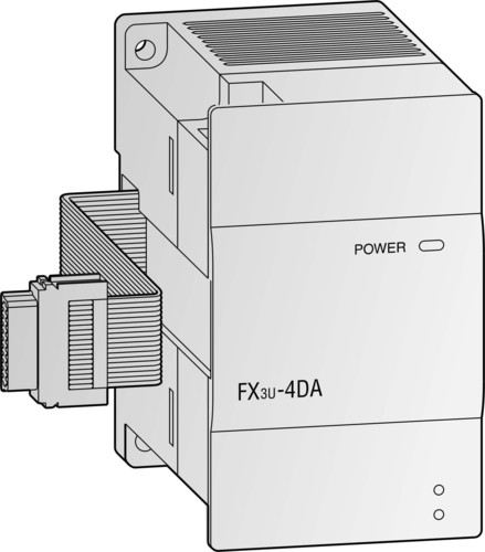 Mitsubishi Electric Analogausgangsmodul 16Bit,4 Ausgänge FX3U-4DA