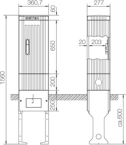 ABN Anschlusssäule leer SL152