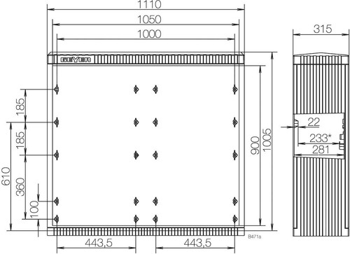 ABN Kabelverteilerschrank FB4,BH6,Gr.2/1005mm SL102