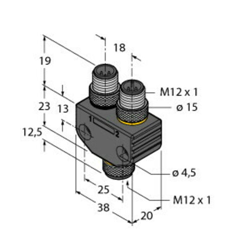 Turck Zweifachverteiler VB2-FKM5-2FSM4.4