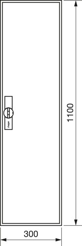 Hager Zählerschrank,universZ 1100x300x160,IP44 ZB31ES