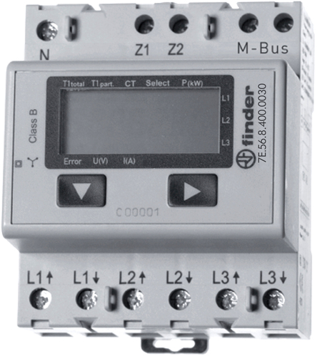 Finder Wandlerzähler LCD-M-Bus-Schnittst. 7E.56.8.400.0030