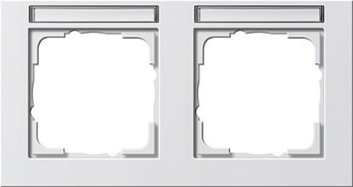 Gira Abdeckrahmen 2-fach rws/matt waagerecht, bruchsi. 109222
