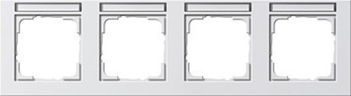 Gira Abdeckrahmen 4-fach rws/matt waagerecht, bruchsi. 109422