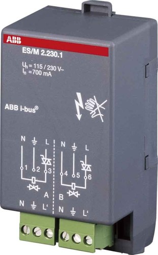 ABB Stotz S&J Elek.Schaltaktormodul 2-fach ch 230V ES/M2.230.1