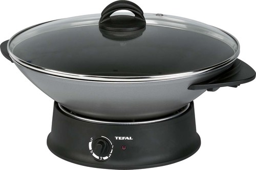 Tefal TEF Wok mit Glasdeckel 1200W WO 3000 si