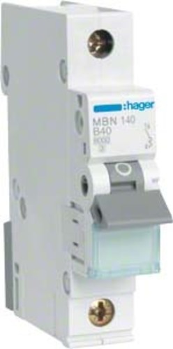 Hager Leitungsschutzschalter 1pol. B-40A, 6kA MBN140