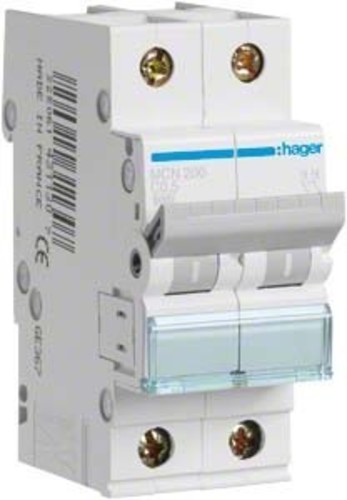 Hager Leitungsschutzschalter 2pol. C-0,5A, 6kA MCN200