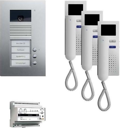 TCS Tür Control Videosprechanlgenset color 3 Tasten Freisprech. PVU1630-0010