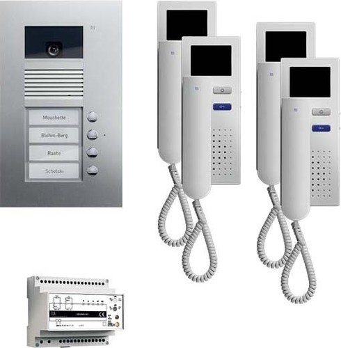 TCS Tür Control Videosprechanlgenset color 4Tasten +Türtelefon PVU1640-0010