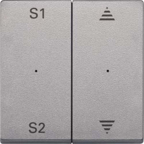 Merten Wippe aluminium 2-fach (Szene1/2,Auf/Ab) MEG5227-0460