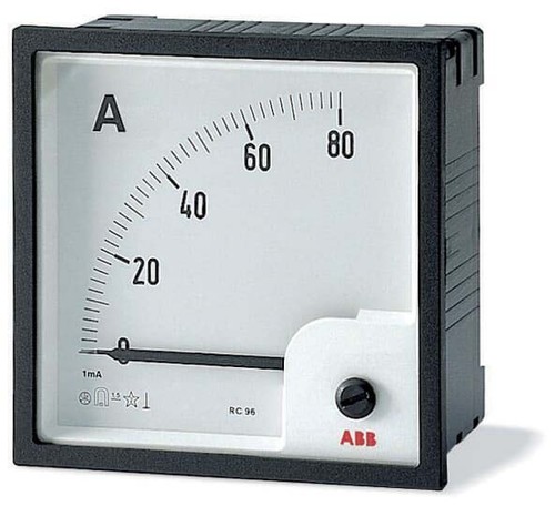 ABB Stotz S&J Amperemeter analog 1A, Wechselstr.96mm AMT1-A1-1/96