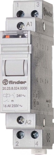 Finder Stromstoßschal.f.DIN-Schie 1S/1Ö 20A 12VAC 20.23.8.012.4000