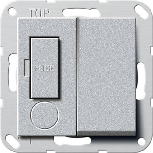 Gira Fused outlet 13A abschalt. aluminium 278526