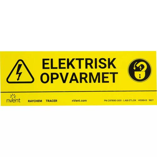 nVent Thermal Warnschild Deutsch, Frz.+Ital. LAB-ETLDE/FR/ITWHITE