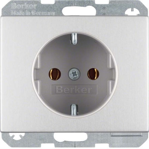 Berker SCHUKO-Steckdose Alu 41157003