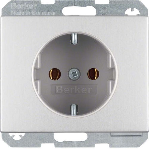 Berker SCHUKO-Steckdose Alu 47157003