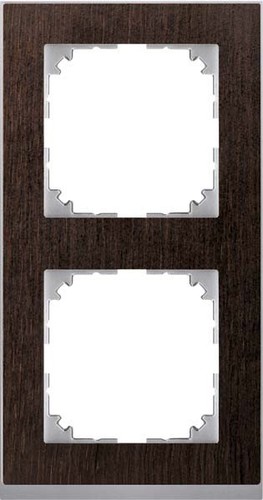 Merten Decor-Rahmen 2-fach Wenge/aluminium MEG4020-3671