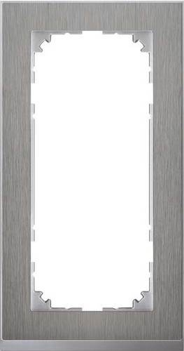 Merten Decor-Rahmen 2-fach Edelstahl/aluminium MEG4025-3646