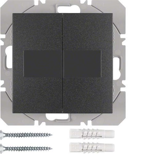 Berker KNX-Funk Wandsender 2-fach ch anthrazit matt 85656185