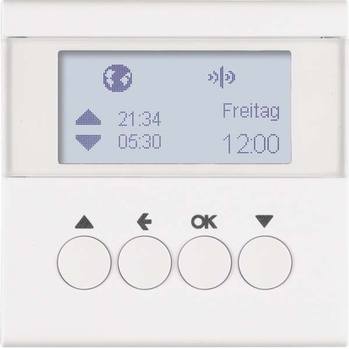 Berker KNX-Funk Jalousieschaltuhr polarweiß matt 85745188