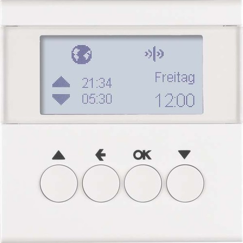 Berker KNX-Funk Jalousieschaltuhr polarweiß glänzend 85745189