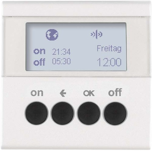 Berker KNX-Funk Zeitschaltuhr polarweiß glänzend 85745289