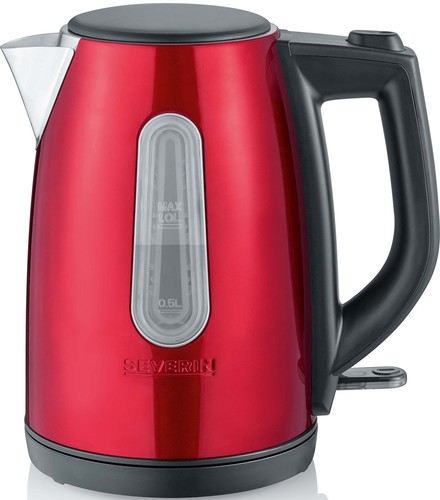 Severin Wasserkocher 1l,2200W WK 3417 Fire Red/sw