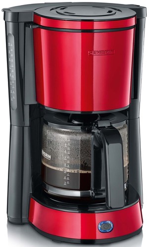 Severin Kaffeeautomat ca.1000W,10 Tassen KA 4817 Fire Red/sw