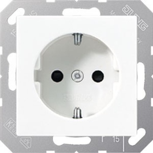 Jung SCHUKO-Steckdose 16A 250V m.Berührungsschutz CD 5120 BFKI WW